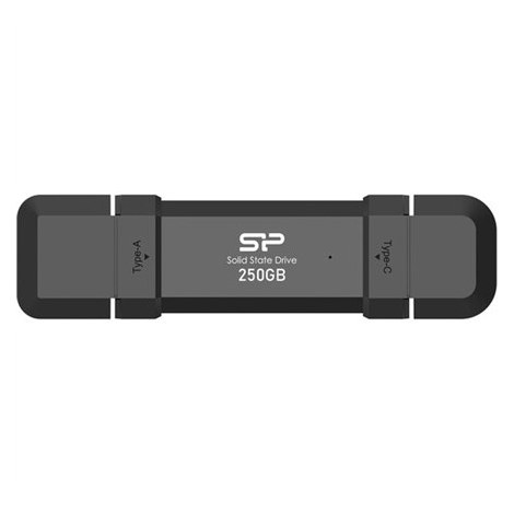Silicon Power | Portable External SSD | DS72 | 250 GB | N/A "" | USB Type-A, USB Type-C 3.2 Gen 2 | Black - 2